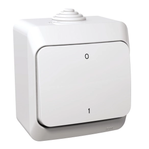 Schneider Electric Cedar Plus - WDE000520 - Kétpólusú kapcsoló, IP44, fehér (102)