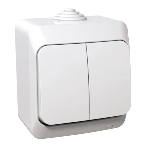 Schneider Electric Cedar Plus - WDE000551 - Csillárkapcsoló, jelzőfénnyel, IP44, fehér