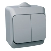 Schneider Electric Cedar Plus - WDE000651 - Csillárkapcsoló, jelzőfénnyel, IP44, szürke