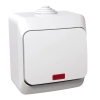 Schneider Electric Cedar Plus - WDE000561 - Váltókapcsoló, jelzőfénnyel, IP44, fehér