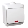 Schneider Electric Cedar Plus - WDE000561 - Váltókapcsoló, jelzőfénnyel, IP44, fehér