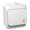 Schneider Electric Cedar Plus - WDE000512 - Egypólusú nyomó, csengőjellel, IP44, fehér