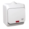 Schneider Electric Cedar Plus - WDE000516 - Egypólusú nyomó lámpajellel, jelzőfénnyel, IP44, fehér