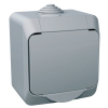 Schneider Electric Cedar Plus - WDE000641 - 2P+F csatlakozóaljzat, biztonsági zsaluval, csapófedéllel, IP44, szürke