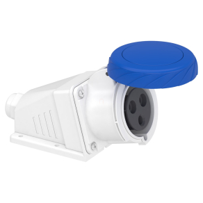   Schneider Electric Kaedra Box - PKF32W723 - Mureva PK (Pratika) Falra szerelhető aljzat, 2P+F, 6h, 32A, 250V, IP67, csavaros