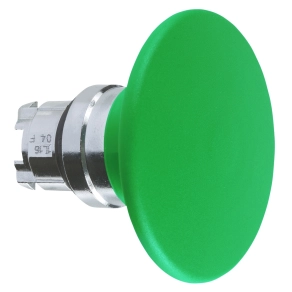Schneider Electric Harmony XB4 - ZB4BR316 - fém nyomógomb fej, Ø22, visszatérő, Ø60 íves gombafejű, zöld