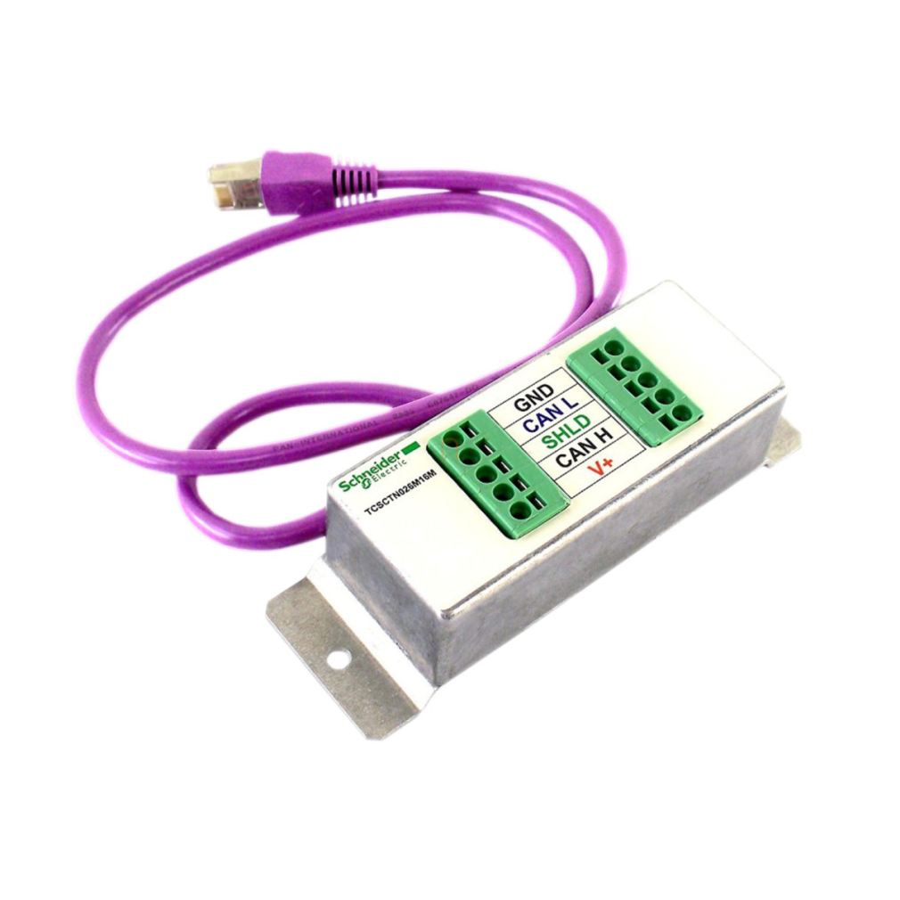 CANopen adapter, 2x sorkapcsos csatlakozó CANopen Daisy Chain csatlakozáshoz TCSCTN026M16M Schneider