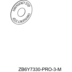 Schneider Electric Harmony XB6 - ZB6Y7330 - Kerek felirati címke D45 "emergency stop"