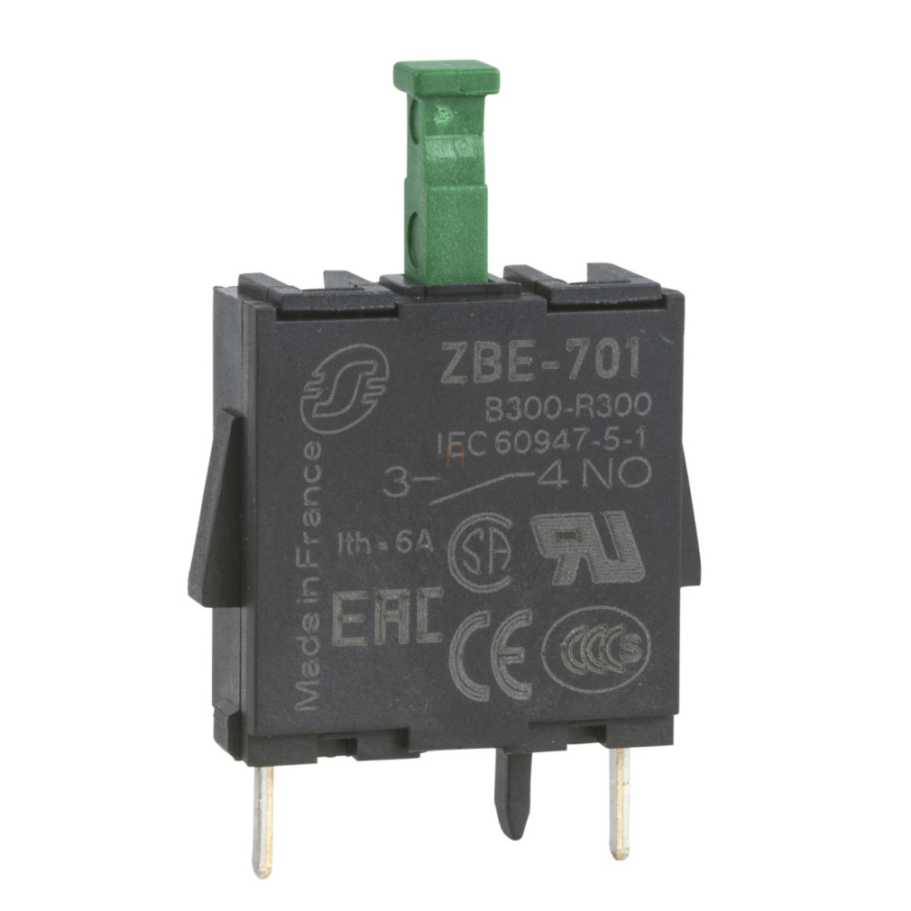 ZBE-701 Érintkezőblokk, nyomtatott áramkörhöz 1N/O Schneider