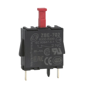Schneider Electric Harmony XB4/XB5 - ZBE702 - érintkező blokk, 1NC, tűs érintkezős, NYÁK lapra forrasztható