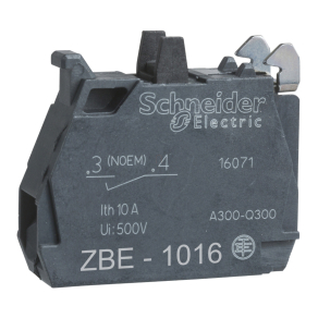   Schneider Electric Harmony XB4 - ZBE1016 - érintkező blokk, 1NO, aranyozott alacsonyszintű érintkezők, csavaros csatlakozó
