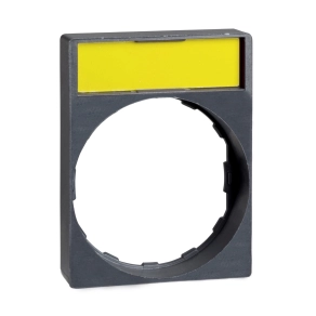 Schneider Electric Harmony XB4 - ZBY4H101 - címketartó 30x40 mm, kiemelkedő, Ø22 készülékekhez, 8x27 mm jelöletlen felirati címkével, fehér/sárga