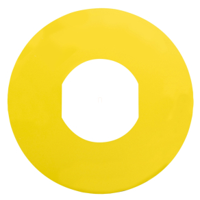   Schneider Electric Harmony XB4 - ZBY9101 - sárga köralakú felirati tábla, Ø60, vészkapcsolóhoz, felirat nélkül