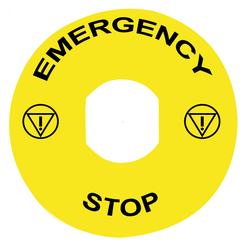 Schneider címke vészgombhoz Emergency stop (ZBY-8330)
