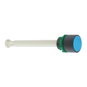 Schneider Electric Harmony XB5 - XB5AA86202 - komplett műanyag reset nyomógomb, Ø22, 120 - 257mm mélység, kék, "R"