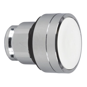Schneider Electric Harmony XB4 - ZB4BP183 - fém nyomógomb fej, Ø22, visszatérő, védőmembrán, betehető címke, fehér