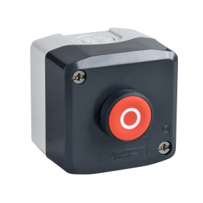 Schneider Electric Harmony XALD - XALD112 - tokozott nyomógomb, 1NC, 1 piros nyomógomb, "O" felirat