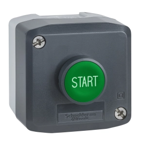 Schneider Electric Harmony XALD - XALD103 - tokozott nyomógomb, 1NO zöld nyomógomb, "Start" felirat