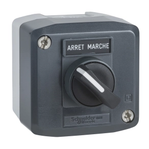 Schneider Electric Harmony XALD - XALD132 - tokozott választókapcsoló, 2 állású, 1NO, "Arrét-Marche" felirat