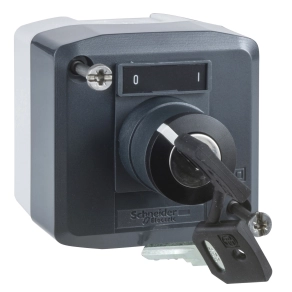 Schneider Electric Harmony XALD - XALD144 - tokozott kulcsos választókapcsoló, 2 állású, 1NO, "O-I" felirat