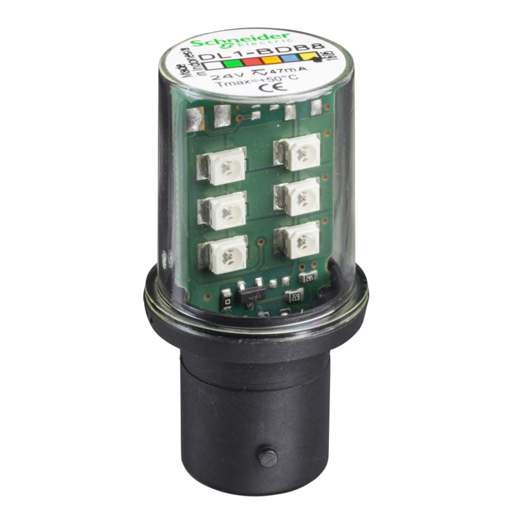 DL1BDB8 LED BA15D foglalatban 24V sárga Schneider