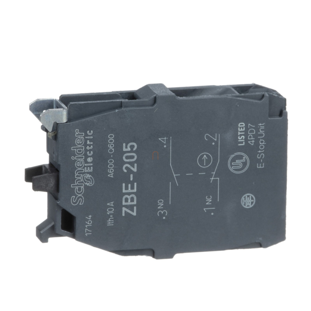 ZBE-205 Érintkezőblokk, 1N/C+1N/O Schneider