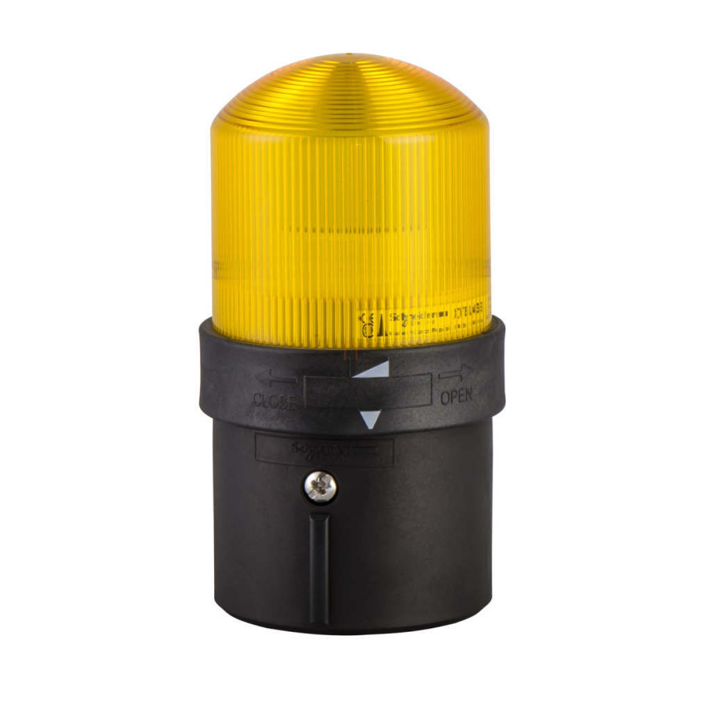 XVB Folytonos fényű LED-es villogó jelzőoszlop sárga 24V ACDC XVBL0B8 Schneider