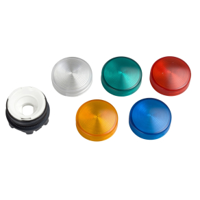   Schneider Electric Harmony XB5 - ZB5AV003S - műanyag jelzőlámpa fej, Ø22, LED jelzőlámpához, 5 választható színű hornyolt lencse