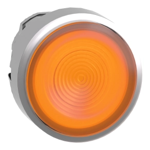 Schneider Electric Harmony XB4 - ZB4BW353S - fém világító nyomógomb fej, Ø22, visszatérő, beépített LED-hez, hornyolt lencsével, narancssárga