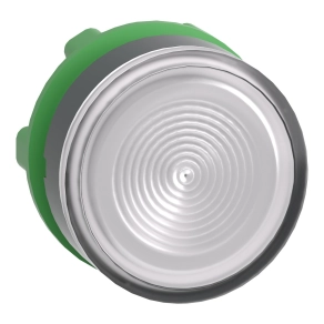 Schneider Electric Harmony XB5 - ZB5AW313S - műanyag világító nyomógomb fej, Ø22, visszatérő, beépített LED - hez, hornyolt lencsével, fehér