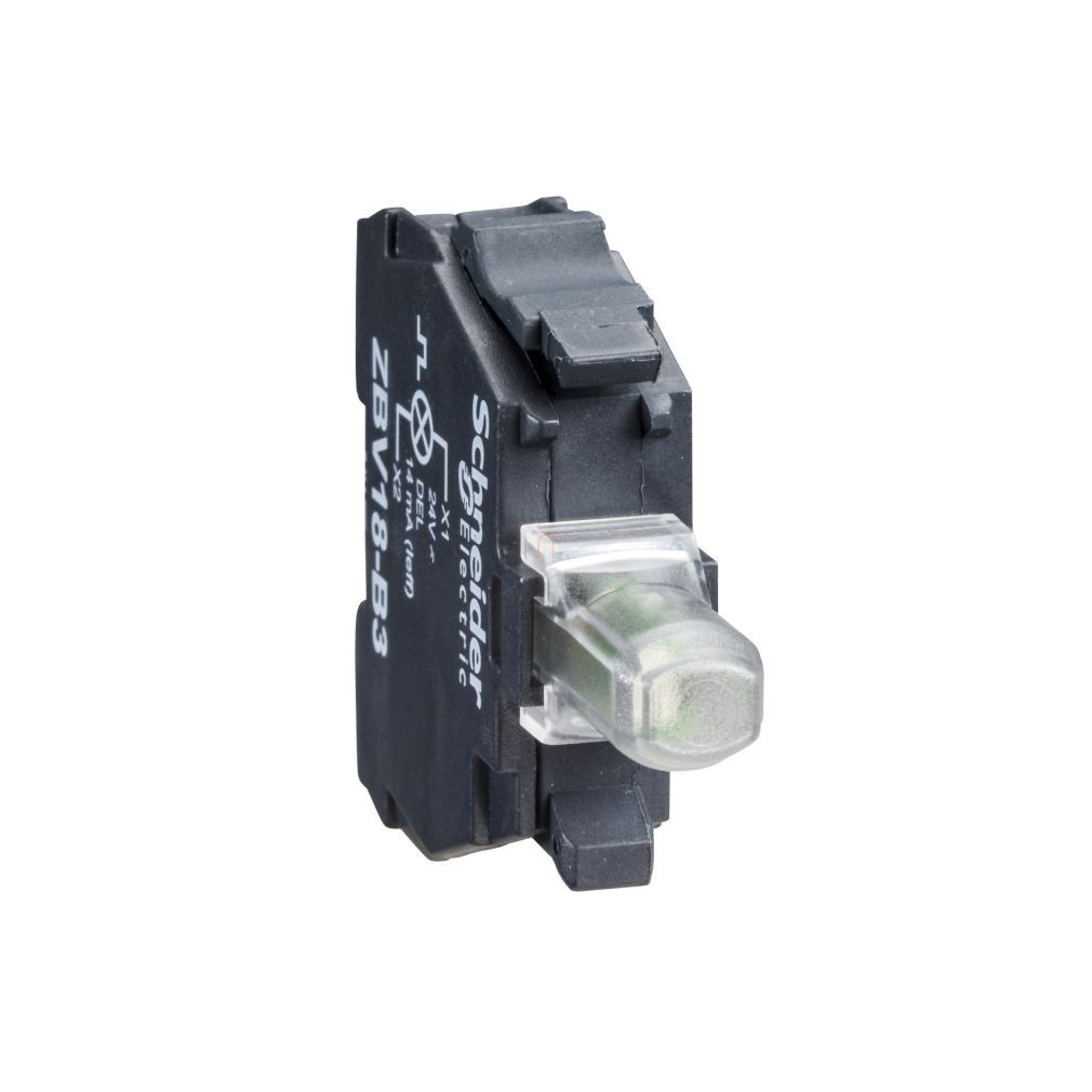 ZBV-B19 Harmony jelzőlámpa világító modul, LED, 24VAC/DC, fehér, dugaszolós csatlakozó Schneider