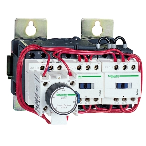 Schneider LC3-D115P7 Csillag-delta indító 110 kW (400V) szerelőlapon