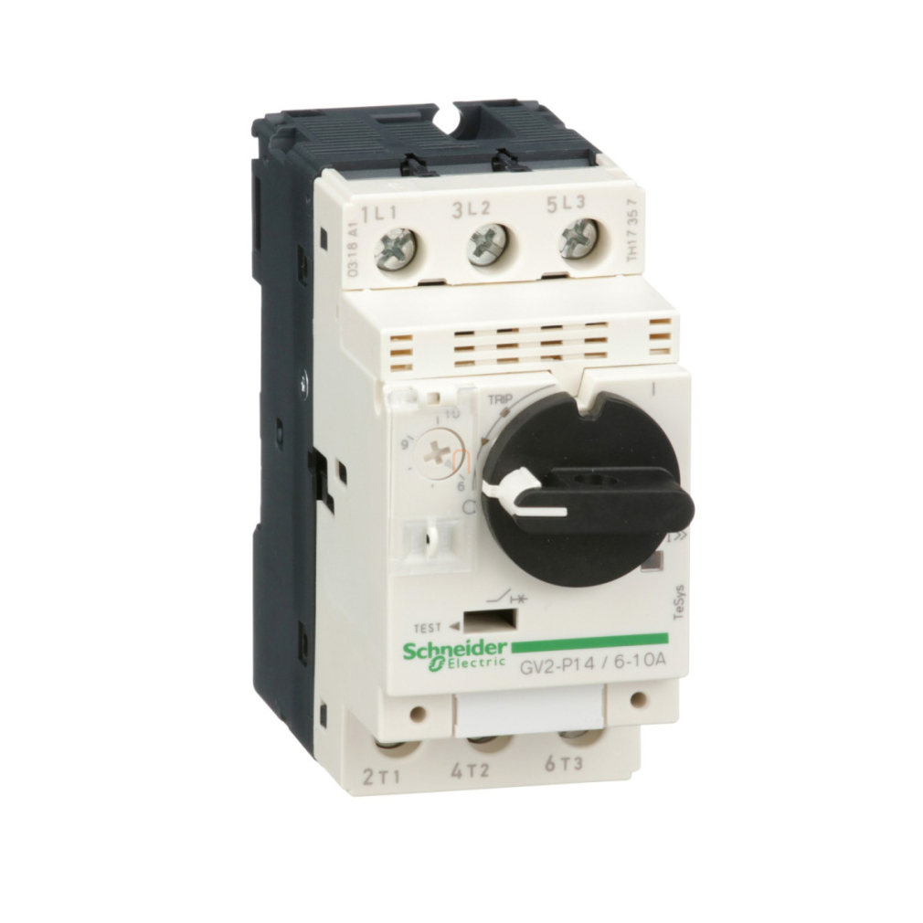GV2 Motorvédő kapcsoló  6…10A, forgatógombos, csavaros csatlakozás, 50/60Hz GV2P14
