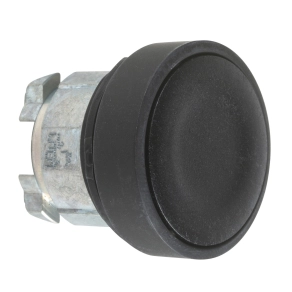 Schneider Electric Harmony XB4 - ZB4BA27 - fém nyomógomb fej, Ø22, visszatérő, fekete, fekete perem