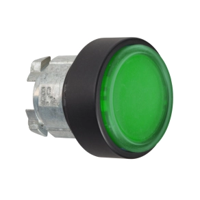 Schneider Electric Harmony XB4 - ZB4BP3837 - fém nyomógomb fej, Ø22, visszatérő, védőmembrán, betehető címke, zöld, fekete perem