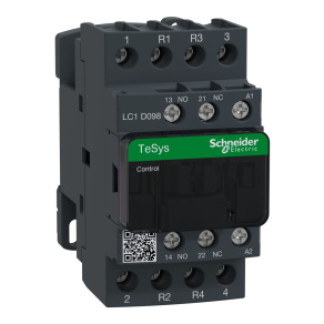   Schneider Electric TeSys D - LC1D098E7 - AC mágneskapcsoló, 20A (AC1) , csavaros csatlakozású, 2Z+2NYpólus