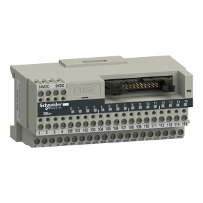   Schneider Electric Modicon ABE7 - ABE7H16C21 - elosztóblokk, miniatűr, HE10, 16 digitális csatorna, 2 sorkapocs/csatorna, LED visszajelzés