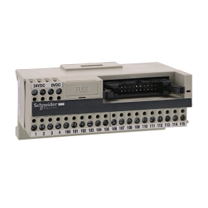 Schneider Electric Modicon ABE7 - ABE7H16C10 -elosztóblokk, miniatűr, HE10, 16 digitális csatorna, 1 sorkapocs/csatorna