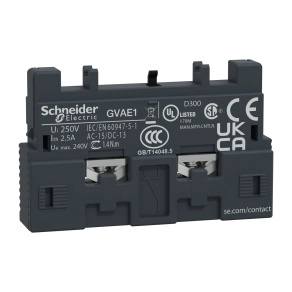 Schneider Electric TeSys - GVAE1 - Segédérintkező blokk, homloklapi, Z vagy NY