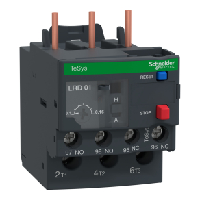   Schneider Electric TeSys LR.D - LRD01 - Hőkioldó 10 - es osztályú, 0,1..0,16A, D09…D38 - hoz, csavaros csatlakozás