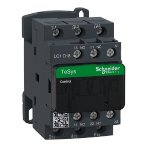   Schneider Electric TeSys D - LC1D18T7 - AC mágneskapcsoló, 7,5kW/18A (400V, AC3) , csavaros csatlakozás, 1Z+1NY