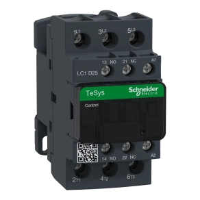 Schneider Electric TeSys D - LC1D25B7 - AC mágneskapcsoló, 11kW/25A (400V, AC3) , csavaros csatlakozás, 1Z+1NY