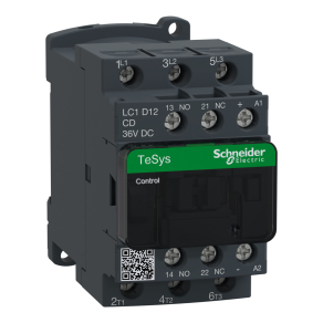   Schneider Electric TeSys D - LC1D12CD - DC mágneskapcsoló, 5,5kW/12A (400V, AC3) , csavaros csatlakozás,1Z+1NY