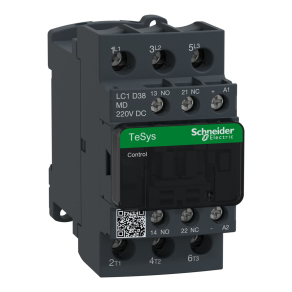   Schneider Electric TeSys D - LC1D38MD - DC mágneskapcsoló, 18,5kW/38A (400V, AC3) , csavaros csatlakozás, 1Z+1NY