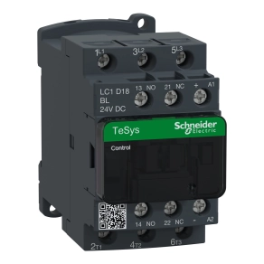 Schneider Electric TeSys D - LC1D18BL - Kisfogy. DC, 7,5kW/18A (400V, AC3) , csavaros csatlakozás, 1Z+1NY