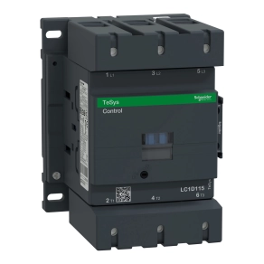 Schneider LC1-D mágneskapcsoló 115A/55kW 440V AC 1Z+1NY (400V, AC3) csavaros 50/60Hz TeSys D LC1D115R7