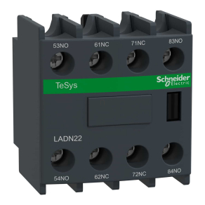   Schneider Electric TeSys D - LADN22 - Segédérintkező blokk, homloklapi, 2Z+2NY, csavaros csatlakozás