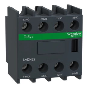 Schneider Electric TeSys D - LADN22 - Segédérintkező blokk, homloklapi, 2Z+2NY, csavaros csatlakozás