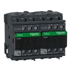   Schneider Electric TeSys D - LC2D18B7 - AC irányváltó, 7,5kW/18A (400V, AC3) , csavaros csatlakozás, 1Z+1NY