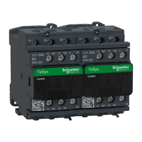   Schneider Electric TeSys D - LC2D09BD - DC irányváltó, 4kW/9A (400V, AC3) , csavaros csatlakozás, 1Z+1NY